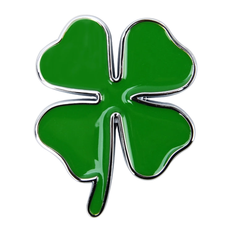 Four Leaf Clover Herb Luck Symbol Badge Emblem Labeling Sticker Styling Car Dashboard  Decoration, Size: 7.5*6cm - 3D Metal Sticker by PMC Jewellery | Online Shopping South Africa | PMC Jewellery