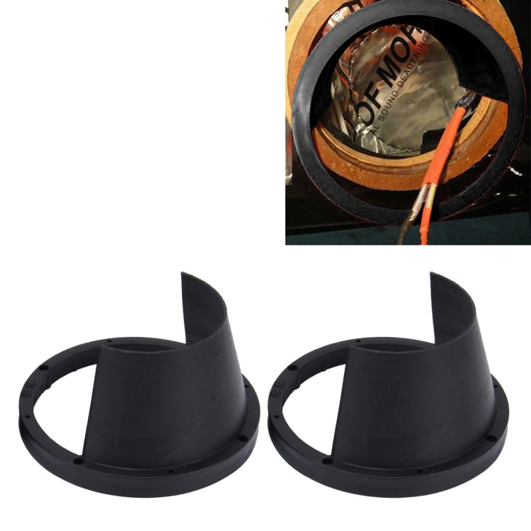 2 PCS 6.5 inch Car Auto Loudspeaker Plastic Waterproof Cover with Protective Cushion Pad, Inner Diameter: 14.5cm(Black) - Car Amplifiers by PMC Jewellery | Online Shopping South Africa | PMC Jewellery