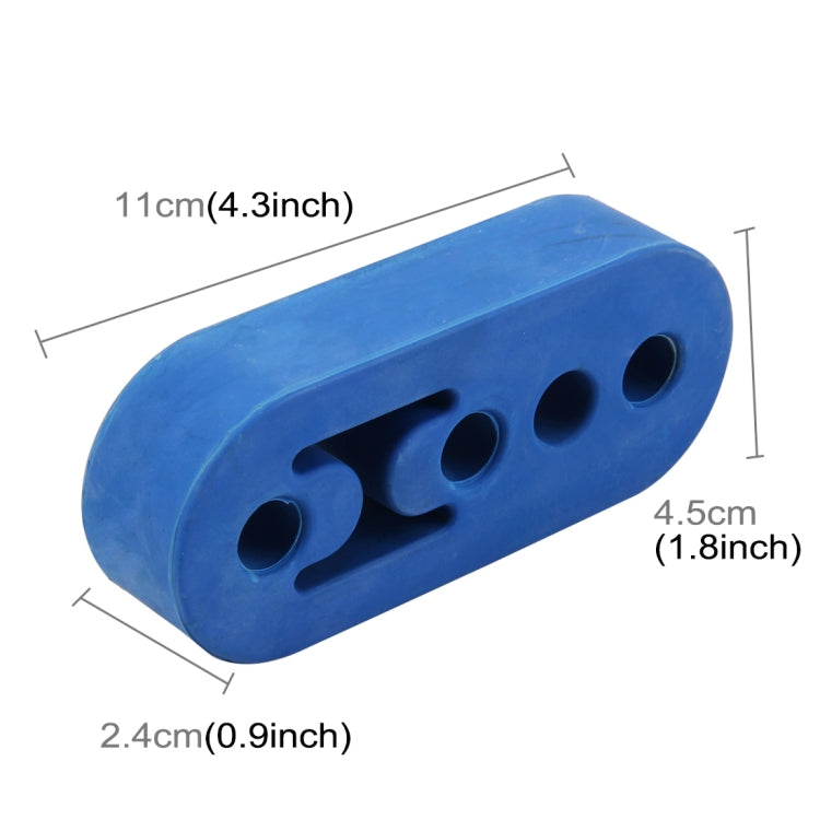 Universal Car 4 Holes Adjustable Rubber Mounting Bracket Exhaust Tube Hanging Rubber Tube(Blue) - Exhaust Pipes by PMC Jewellery | Online Shopping South Africa | PMC Jewellery | Buy Now Pay Later Mobicred