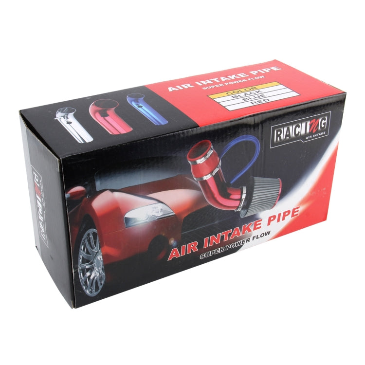 Universal  Air Intake Pipe Super Power Flow Air Intakes Short Cold Racing Aluminium Air Intake Pipe Hose with Cone Filter Kit System (Red) - Air Intake System by PMC Jewellery | Online Shopping South Africa | PMC Jewellery