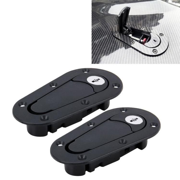 A Pair Car Modified Hood Lock General Racing Car Cover Lock with Keys(Black) - Locks & Hasps by PMC TechLife | Online Shopping South Africa | PMC TechLife | Buy Now Pay Later Mobicred