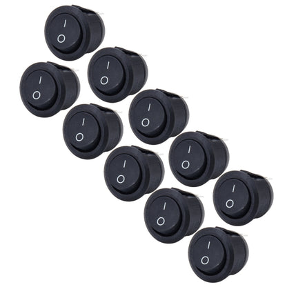 10 PCS Car Auto Universal DIY 3 Pin Round Cap OFF- ON Push Button - Car Switches by PMC Jewellery | Online Shopping South Africa | PMC Jewellery