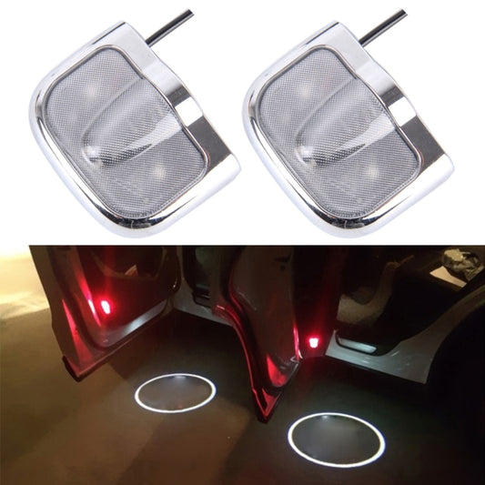 2 PCS LED Car Door Welcome Logo Car Brand Shadow Light Laser Projector Lamp for Chevrolet(Silver) - Door Lights by PMC Jewellery | Online Shopping South Africa | PMC Jewellery | Buy Now Pay Later Mobicred