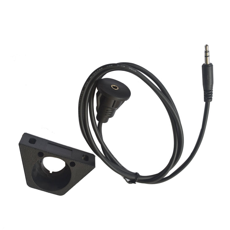 1m Car Truck Dashboard Flush Mount 3.5mm 1/8 AUX Audio Jack Extension Cable Kit(Black) - DIY Cables by PMC Jewellery | Online Shopping South Africa | PMC Jewellery