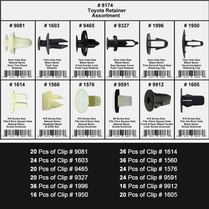 292 PCS Car Retainer Clips Assortment Car Panel Trim Plastic Fasteners Rivet Clips Set - Nuts & Bolts by PMC Jewellery | Online Shopping South Africa | PMC Jewellery