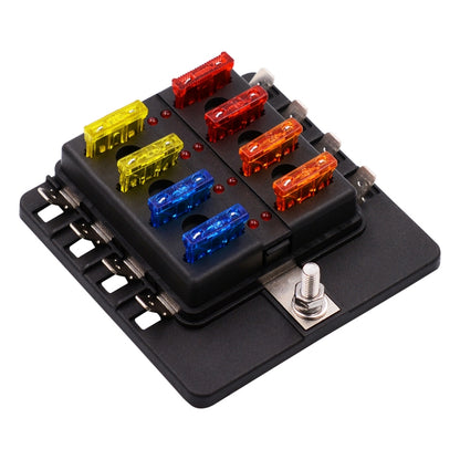 1 in 8 Out Fuse Box PC Terminal Block Fuse Holder Kits with LED Warning Indicator for Auto Car Truck Boat - Fuse by PMC Jewellery | Online Shopping South Africa | PMC Jewellery