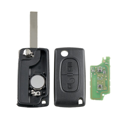 For PEUGEOT 2 Buttons Intelligent Remote Control Car Key with PCF7961 Integrated Chip & Battery & Holder & Slotted Key Blade & ASK Signal, Frequency: 433MHz - Remote Car Key by PMC Jewellery | Online Shopping South Africa | PMC Jewellery | Buy Now Pay Later Mobicred