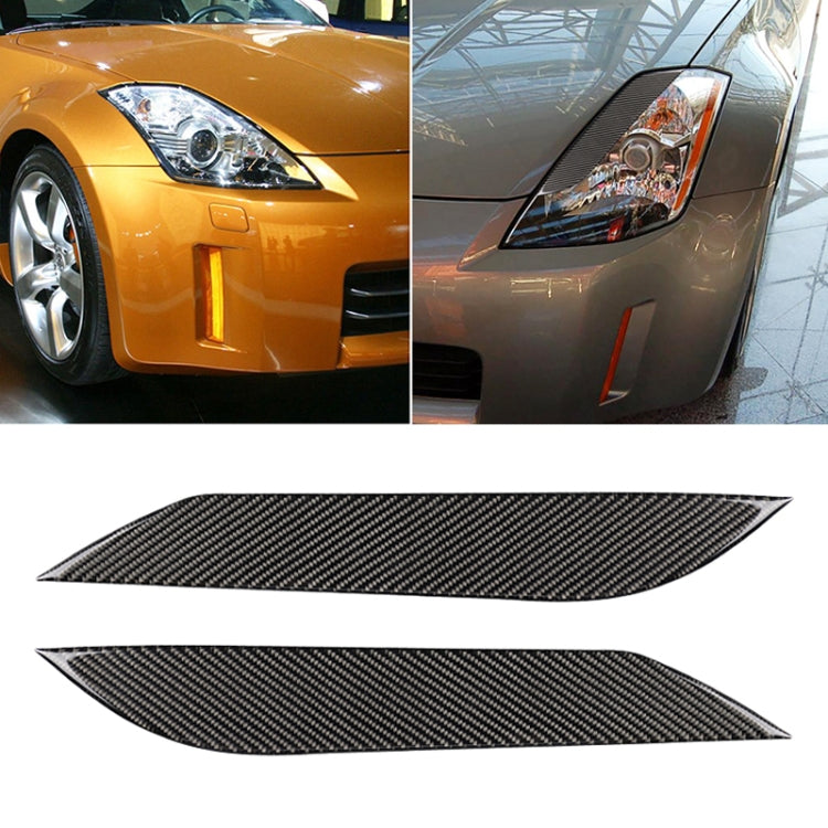 Car Carbon Fiber Light Eyebrow for 2003-2009 Nissan 350Z All Models - Lamp Decoration by PMC Jewellery | Online Shopping South Africa | PMC Jewellery | Buy Now Pay Later Mobicred