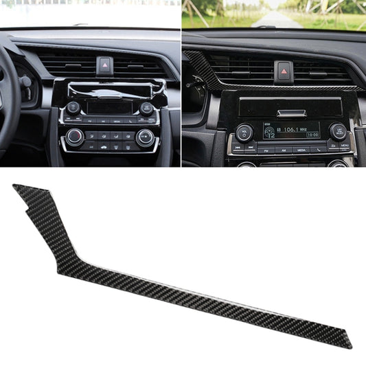 Car Carbon Fiber Central Control Air Outlet Below Decorative Sticker for Honda Tenth Generation Civic 2016-2019, Left Drive - Car Interior Mouldings by PMC Jewellery | Online Shopping South Africa | PMC Jewellery | Buy Now Pay Later Mobicred