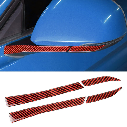 4 in 1 Car Carbon Fiber Rearview Mirror Decorative Sticker for Ford Mustang 2015-2020 - Car Interior Mouldings by PMC Jewellery | Online Shopping South Africa | PMC Jewellery | Buy Now Pay Later Mobicred