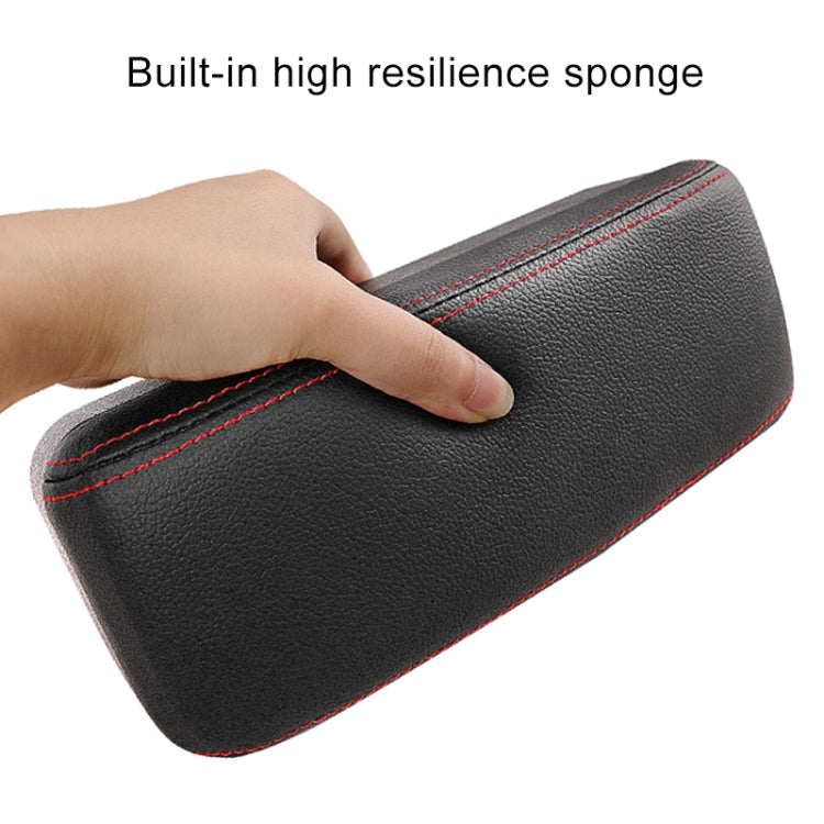 2 PCS Universal Car PU Leather Wrapped Armrest Box Cushion Car Armrest Box Mat with Storage Box (Black Red) - Stowing Tidying by PMC TechLife | Online Shopping South Africa | PMC TechLife | Buy Now Pay Later Mobicred