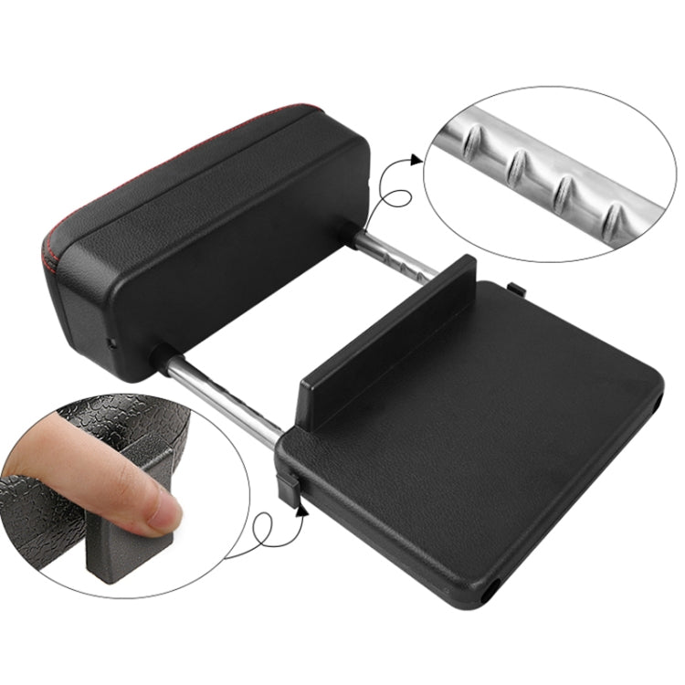 2 PCS Universal Car PU Leather Wrapped Armrest Box Cushion Car Armrest Box Mat with Storage Box (Black) - free shipping - PMC TechLife - Order now!