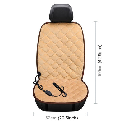 Car 12V Front Seat Heater Cushion Warmer Cover Winter Heated Warm, Single Seat (Beige) - Seat Accessories by PMC Jewellery | Online Shopping South Africa | PMC Jewellery | Buy Now Pay Later Mobicred