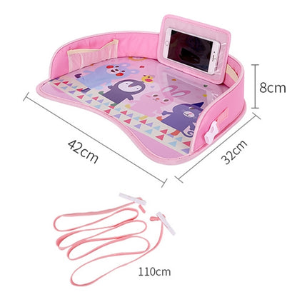 Children Waterproof Dining Table Toy Organizer Baby Safety Tray Tourist Painting Holder with Touch Screen Transparent Bag (Happy Travel) - Seat Accessories by PMC Jewellery | Online Shopping South Africa | PMC Jewellery | Buy Now Pay Later Mobicred