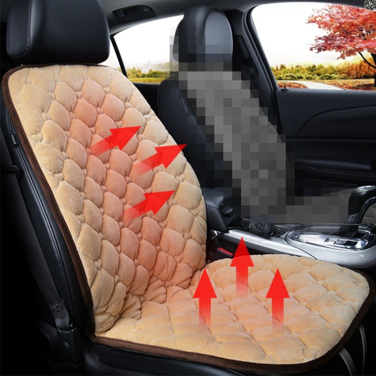 Car 24V Front Seat Heater Cushion Warmer Cover Winter Heated Warm, Single Seat (Beige) - Seat Accessories by PMC Jewellery | Online Shopping South Africa | PMC Jewellery | Buy Now Pay Later Mobicred