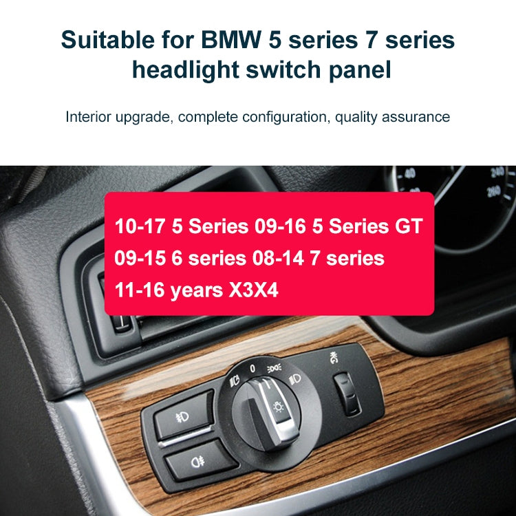 Car Headlight Switch Panel for BMW 5 Series 2010-2017, Left Driving Medium Configuration Version - Car Light Accessories by PMC Jewellery | Online Shopping South Africa | PMC Jewellery