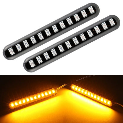 1 Pair Motorcycle 12LED Running Water Turn License Plate Light - Signal Lights by PMC Jewellery | Online Shopping South Africa | PMC Jewellery | Buy Now Pay Later Mobicred
