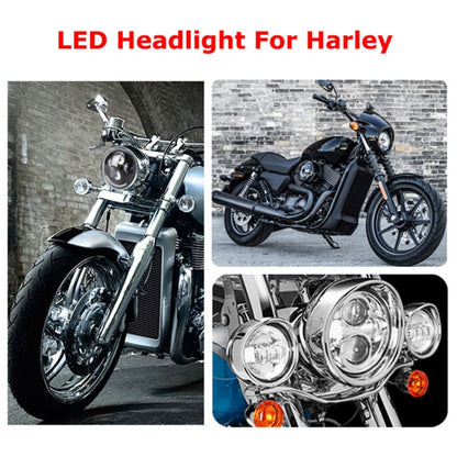 5.75 inch DC12V 6000K-6500K 40W Car LED Headlight for Harley(Black) - Work Lights by PMC Jewellery | Online Shopping South Africa | PMC Jewellery | Buy Now Pay Later Mobicred