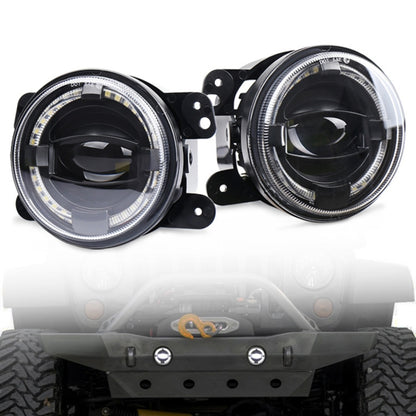 2 PCS 4 inch Car LED Angel Eyes Spotlight Modified Fog Lights for Jeep Wrangler / Dodge / Chrysler PT Cruiser - Work Lights by PMC Jewellery | Online Shopping South Africa | PMC Jewellery | Buy Now Pay Later Mobicred