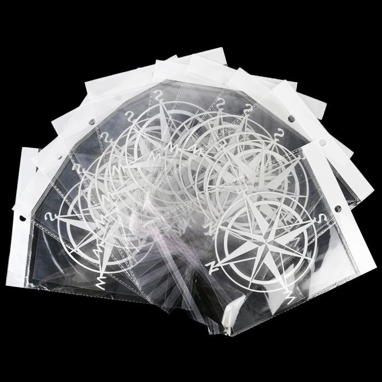 10 PCS Car Compass Pattern Random Decorative Sticker White - Decorative Sticker by PMC TechLife | Online Shopping South Africa | PMC TechLife | Buy Now Pay Later Mobicred