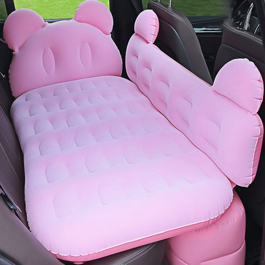 Universal Car Cartoon Travel Inflatable Mattress Air Bed Camping Back Seat Couch with Head Protector + Wide Side Baffle (Pink) - Seat Accessories by PMC Jewellery | Online Shopping South Africa | PMC Jewellery | Buy Now Pay Later Mobicred