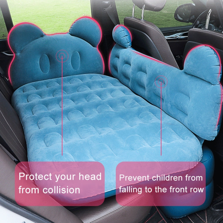 Universal Car Cartoon Travel Inflatable Mattress Air Bed Camping Back Seat Couch with Head Protector + Wide Side Baffle (Pink) - Seat Accessories by PMC Jewellery | Online Shopping South Africa | PMC Jewellery | Buy Now Pay Later Mobicred