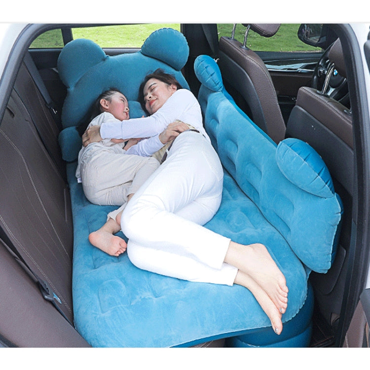 Universal Car Cartoon Travel Inflatable Mattress Air Bed Camping Back Seat Couch with Head Protector + Wide Side Baffle (Pink) - Seat Accessories by PMC Jewellery | Online Shopping South Africa | PMC Jewellery | Buy Now Pay Later Mobicred