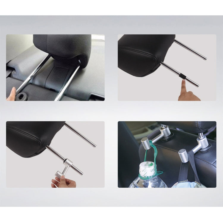Car Hidden Creative Aluminum Alloy Seat Hook Organizer Storage Hanger (Silver) - Stowing Tidying by PMC TechLife | Online Shopping South Africa | PMC TechLife | Buy Now Pay Later Mobicred