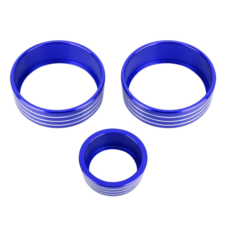 3 PCS Car Aluminum Alloy Air Conditioner Knob Case for Honda VEZEL / XR-V / Fit / GIENIA / City(Blue) - Decoration Rings by PMC Jewellery | Online Shopping South Africa | PMC Jewellery | Buy Now Pay Later Mobicred