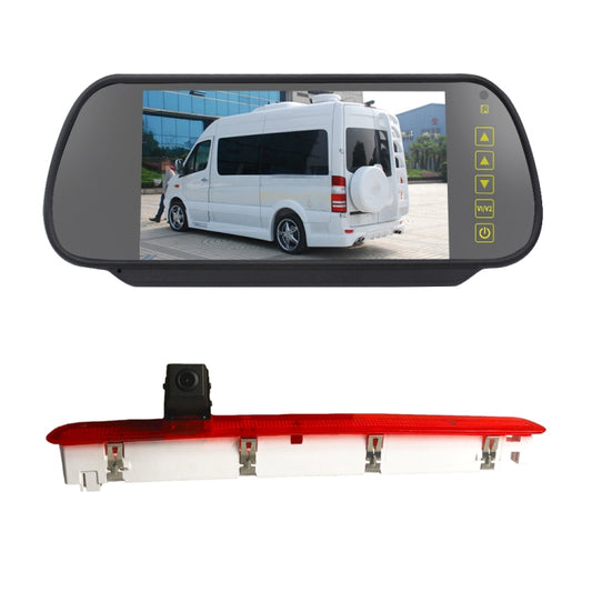 PZ473 Car Waterproof 170 Degree Brake Light View Camera + 7 inch Rearview Monitor for Volkswagen T6 Single Door - Rear View Cameras by PMC Jewellery | Online Shopping South Africa | PMC Jewellery | Buy Now Pay Later Mobicred