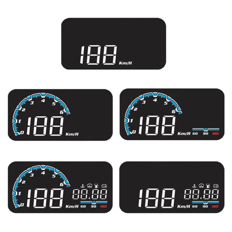 H300 Car 5 inch OBD HUD Head-up Display Support Engine Failure Alarm / Water Temperature Alarm Voltage Alarm - Head Up Display System by PMC Jewellery | Online Shopping South Africa | PMC Jewellery | Buy Now Pay Later Mobicred