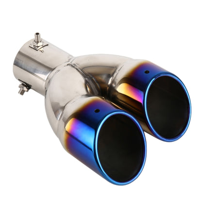 Universal Car Styling Stainless Steel Straight Exhaust Tail Muffler Tip Pipe, Inside Diameter: 6cm (Blue) - Exhaust Pipes by PMC Jewellery | Online Shopping South Africa | PMC Jewellery | Buy Now Pay Later Mobicred