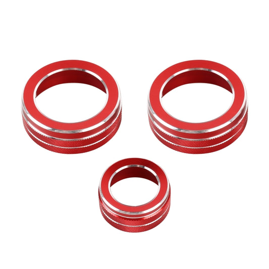 3 PCS Car Metal Air Conditioner Knob Case for Honda CR-V 2017-2021 (Red) - Decoration Rings by PMC Jewellery | Online Shopping South Africa | PMC Jewellery | Buy Now Pay Later Mobicred