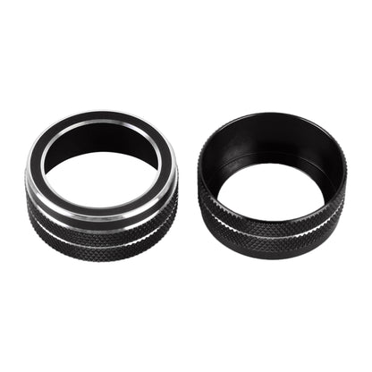 2 PCS Car Metal Air Conditioner Knob Case for Toyota Corolla / Levin / Allion / Yaris 2019-2021 (Black) - Decoration Rings by PMC Jewellery | Online Shopping South Africa | PMC Jewellery | Buy Now Pay Later Mobicred