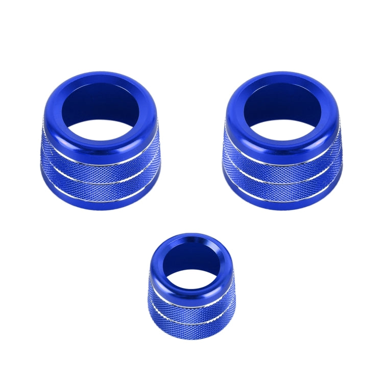 3 PCS / Set Air Conditioning Knob Metal Decorative Ring for BMW X3 / X4 / 5 Series / 7 Series / 6 Series GT (Blue) - Decoration Rings by PMC Jewellery | Online Shopping South Africa | PMC Jewellery | Buy Now Pay Later Mobicred