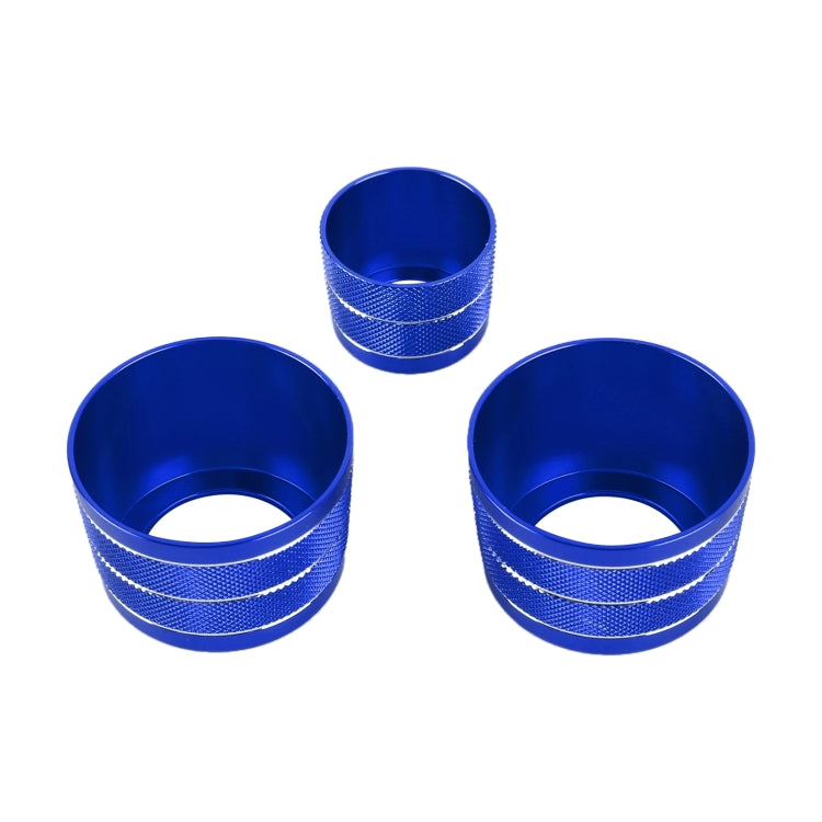 3 PCS / Set Air Conditioning Knob Metal Decorative Ring for BMW X3 / X4 / 5 Series / 7 Series / 6 Series GT (Blue) - Decoration Rings by PMC Jewellery | Online Shopping South Africa | PMC Jewellery | Buy Now Pay Later Mobicred