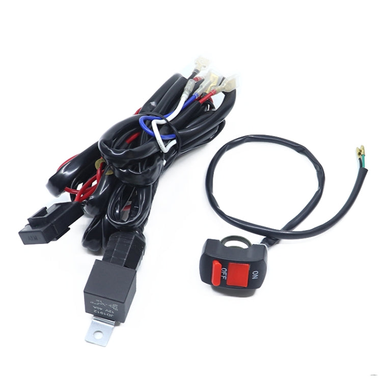 12V 2 in 1 Car / Motorcycle LED Spotlight Headlight Flashing Wiring Harness Cable - Wires by PMC Jewellery | Online Shopping South Africa | PMC Jewellery | Buy Now Pay Later Mobicred