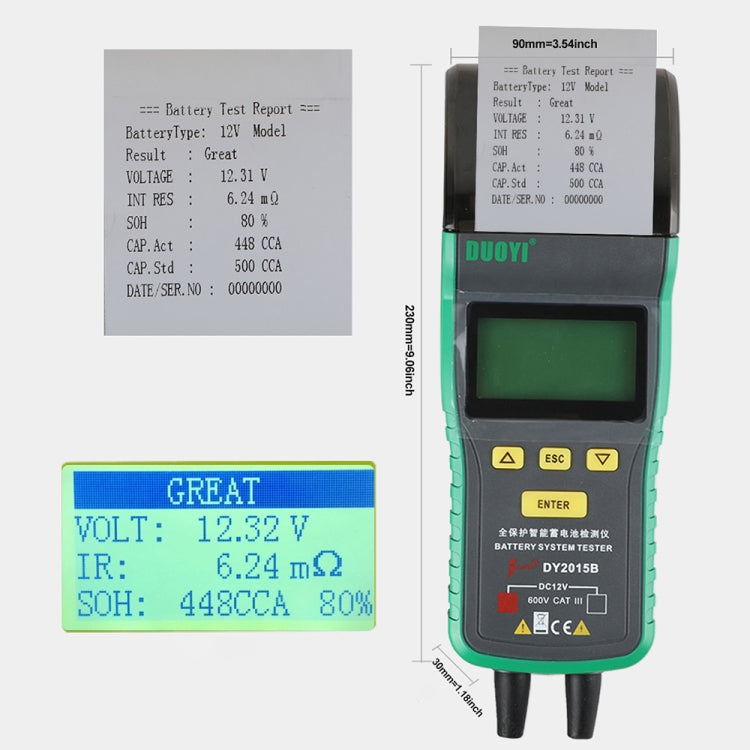 DUOYI DY2015B Car 12V Battery Tester - free shipping - PMC TechLife - Order now!
