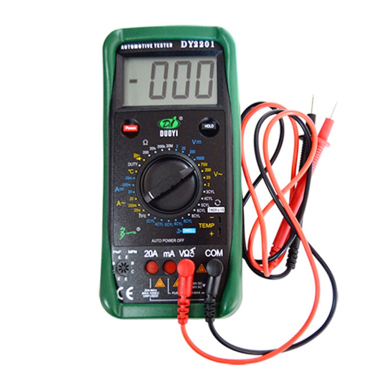 DUOYI DY2201 Car High-precision Digital Automobile Multi-function Maintenance Automatic Universal Meter - free shipping - PMC TechLife - Order now!