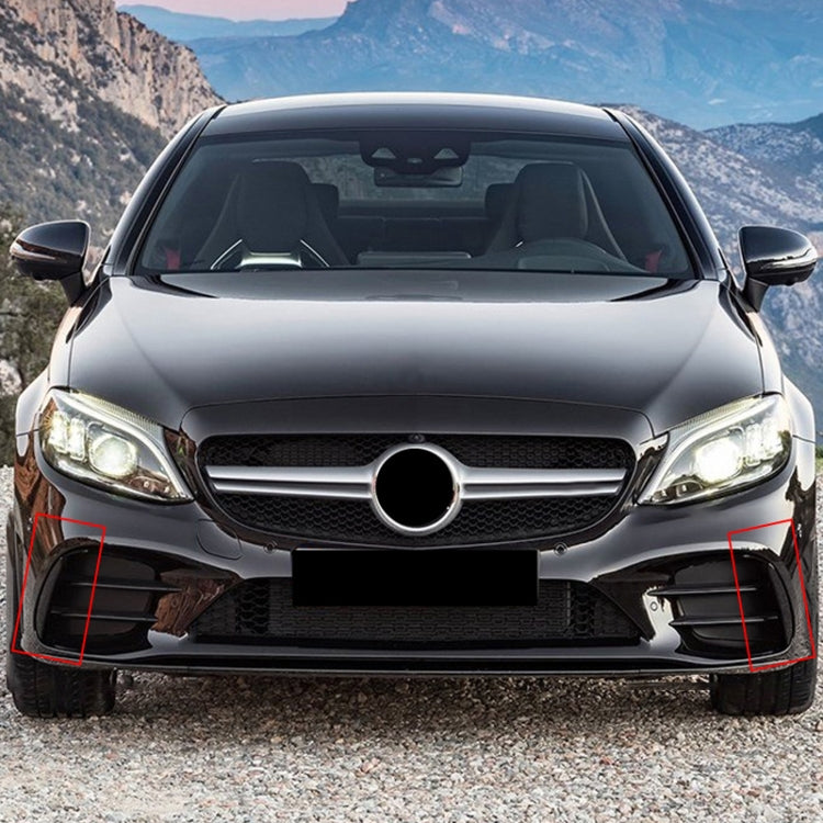 Car Front Wind Knife Decoration Sticker Strip for Mercedes-Benz C Class C180L/C260L/C300L (Carbon Fiber Black) - Decorative Strip by PMC Jewellery | Online Shopping South Africa | PMC Jewellery | Buy Now Pay Later Mobicred