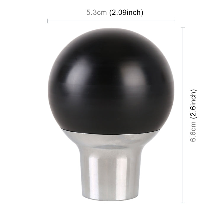 Universal Car Small Round Ball Resin + Carbon Fiber Metal Gear Shift Knob (Black) - Shift Knob by PMC Jewellery | Online Shopping South Africa | PMC Jewellery | Buy Now Pay Later Mobicred