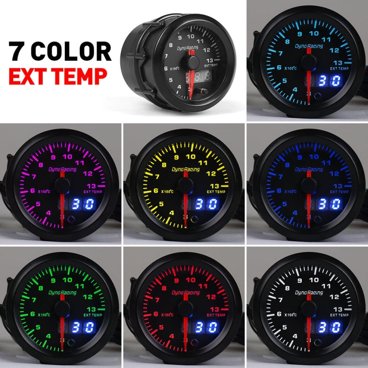 Car Universal 52mm Digital Display LED LCD Colorful Exhaust Temperature Gauge - Car Modification by PMC TechLife | Online Shopping South Africa | PMC TechLife | Buy Now Pay Later Mobicred