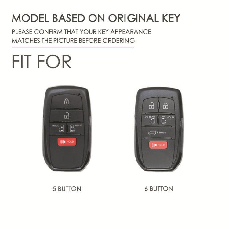 Hallmo Car Genuine Leather Key Protective Cover for Toyota Sienna 6-button(Brown) - Car Key Cases by Hallmo | Online Shopping South Africa | PMC TechLife | Buy Now Pay Later Mobicred
