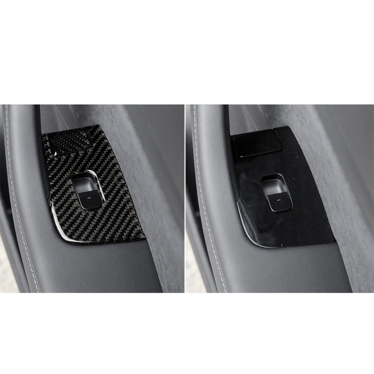 Carbon Fiber Car Window Button Decorative Sticker for Tesla Model 3, Suitable for Left Driving - Car Interior Mouldings by PMC Jewellery | Online Shopping South Africa | PMC Jewellery | Buy Now Pay Later Mobicred