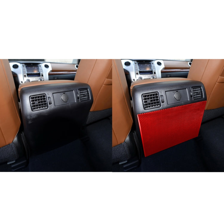 Carbon Fiber Car Rear Exhaust Air Outlet Anti-kick Panel Decorative Sticker for Toyota Tundra 2014-2018,Left and Right Drive Universal (Red) - Car Interior Mouldings by PMC Jewellery | Online Shopping South Africa | PMC Jewellery | Buy Now Pay Later Mobicred