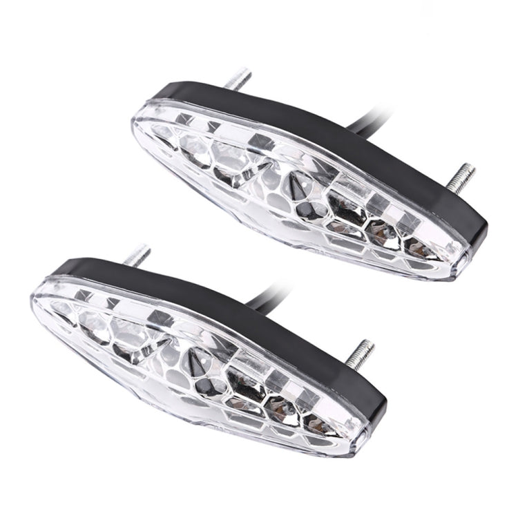 2 PCS KC-WD-NEW-3X Motorcycle LED Brake Light Running Lamp (Transparent) - Signal Lights by PMC TechLife | Online Shopping South Africa | PMC TechLife | Buy Now Pay Later Mobicred