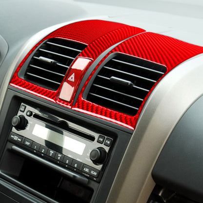 3 PCS Set for Honda CRV 2007-2011 Carbon Fiber Car Central Control Air Outlet Panel Decorative Sticker,Left and Right Drive Universal (Red) - Car Interior Mouldings by PMC Jewellery | Online Shopping South Africa | PMC Jewellery | Buy Now Pay Later Mobicred