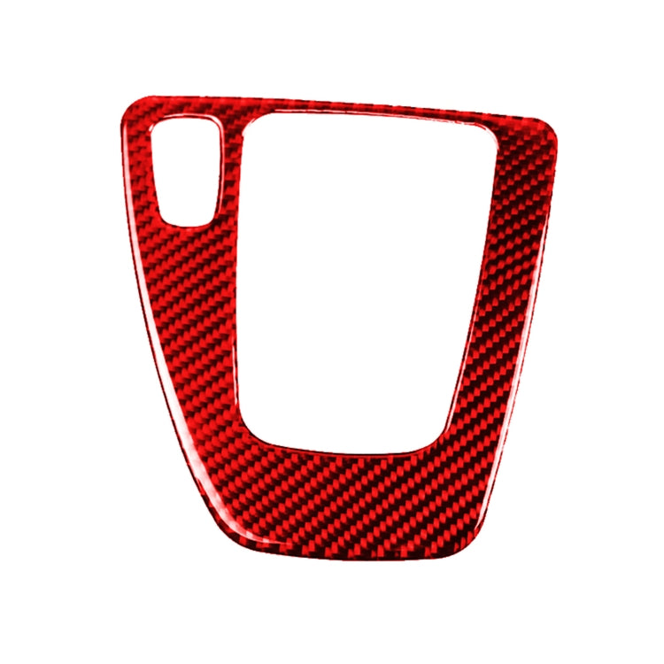 For BMW 3 Series E90 Carbon Fiber Car Gear Position Panel Decorative Sticker, Left Drive (Red) - Car Interior Mouldings by PMC TechLife | Online Shopping South Africa | PMC TechLife | Buy Now Pay Later Mobicred