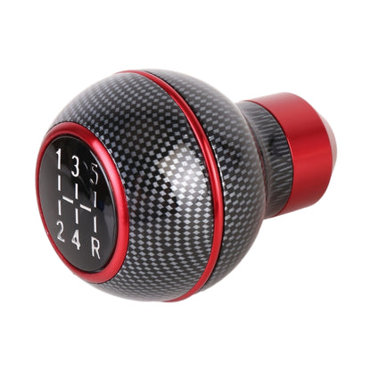 Universal Car Carbon Fiber Texture Metal Gear Shift Knob (Red) - Shift Knob by PMC Jewellery | Online Shopping South Africa | PMC Jewellery | Buy Now Pay Later Mobicred