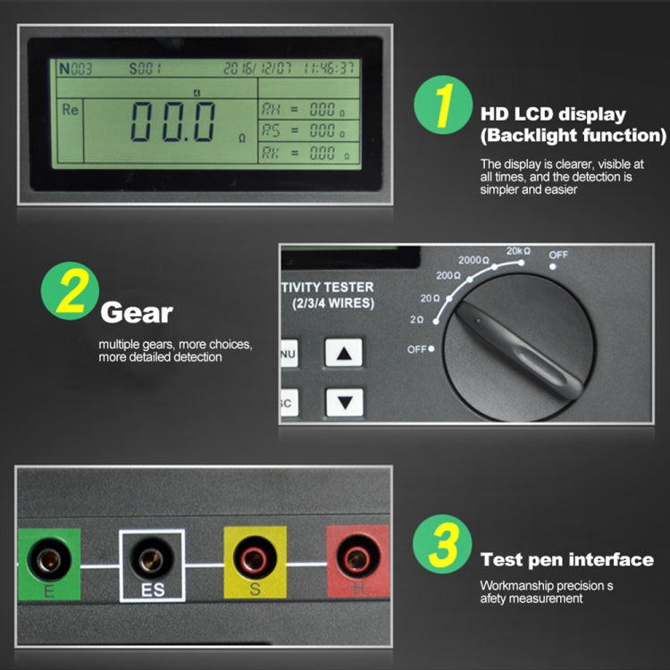 DUOYI DY4300 Higher Accuracy Digital Ground Resistance Tester - Electronic Test by DUOYI | Online Shopping South Africa | PMC Jewellery | Buy Now Pay Later Mobicred